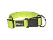 Dogline M8003 5 11 17 L x 0.63 W in. Comfort Microfiber Flat Collar Green
