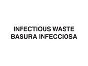 Rubbermaid Commercial Products CL4 Infectious Waste Medical Decal White 10 x 4 in.