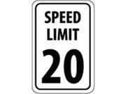 Olympia Sports SF873P 12 in. x 18 in. Sign Speed Limit 20