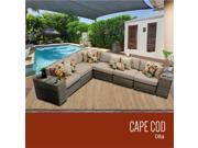 TKC Cape Cod 8 Piece Outdoor Wicker Patio Furniture Set