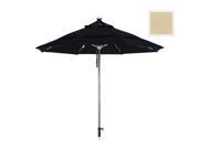March Products LUXY908 5422 9 ft. Stain Steel SinglePole FGlass Ribs M Umbrella DV Anodized Sunbrella Antique Beige