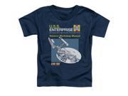 Trevco Star Trek Enterprise Manual Short Sleeve Toddler Tee Navy Large 4T