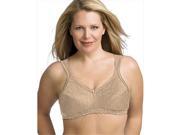 Playtex 4088 18 Hour Comfort Lace Wirefree Bra Size 38D Honey Skintone