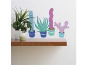 Adzif S3368AJV5 Cacti Buddies Wall Decal Color Print