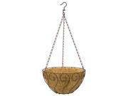 Panacea 87840 14 in. Rust Aztec Style Round Hanging Basket