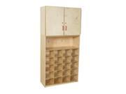 Wood Designs 56209OR Vertical Storage Cabinet With 20 Orange Trays