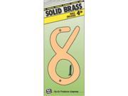 Hy Ko Products BR 40 8 4 in. Brass Number 8