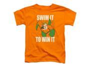 Trevco Dc Swim It Short Sleeve Toddler Tee Orange Medium 3T