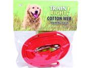 Coastal Pet Products 827903 Train Right Cotton Web Training Leash Red 6 ft.