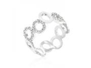 Icon Bijoux R08342R C01 06 Staggering Hoop Eternity Band Size 06