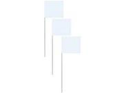 Swanson Tool FW1510 15 in. Staff White Marking Flags 10 Pack 2 x 3 in.