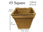 CowPots 5 in. Square Pot 1100 ml 65 Cubic Inch