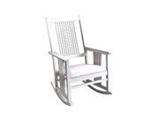 Giftmark 3900W Mission Style Adult Rocking Chair with Upholstered Seat White