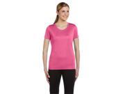 Alo W1009 Womens Performance Short Sleeve Tee Pink Medium