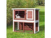 TRIXIE Pet Products 62306 Rabbit Hutch With Sloped Roof Medium Brown White