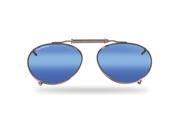 Flying Fisherman 7510SM Action Angler Clip On Small Teardrop Shape With Smoke Blue Mirror Lenses