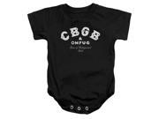 Trevco Cbgb Classic Logo Infant Snapsuit Black Large 18 Mos