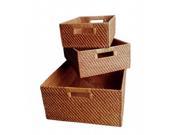 Wald Imports 1804 Rectangle Nesting Baskets Set of 3