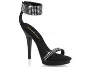 Fabulicious LIP140_BNB_M 9 0.75 in. Platform Sandal with Wide Ankle Band Back Zip Black Size 9