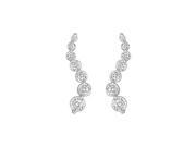 FineJewelryVault UBER2108W14D 101 Diamond Journey Earrings 14K White Gold 2.00 CT Diamonds