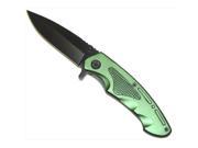 YC492GN Assisted Opening All Metal Pocket Knife Green