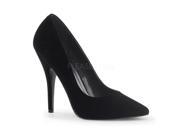 Pleaser SED420_B_VEL 8 Classic Pump Shoe Black Size 8