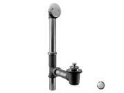 Westbrass D321 26 Twist and Close Bath Waste and Overflow with Two Hole Faceplate Polished Chrome