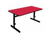 Correll Csa3048 35 High Pressure Top Adjustable Height Computer Station 21 to 29 Inch Red