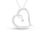 SuperJeweler Statement Diamond Heart Necklace 18 in.