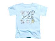 Trevco Popeye Heads Up Short Sleeve Toddler Tee Light Blue Large 4T