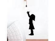 Adzif ST021R70 Little Girl Wall Decal Color Print