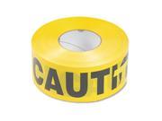 Tatco 10700 Caution Barricade Safety Tape Yellow 3w x 1 000 ft. Roll