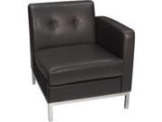 Avenue Six 211029 Wallstreet Single Armed Chair LAF Espresso Faux Leather