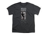 Trevco Concord Music Miles Silhouette Short Sleeve Youth 18 1 Tee Charcoal Large