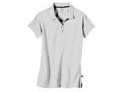 Dickies FS023WH L Womens Solid Pique Short Sleeve Polo Shirt White Large