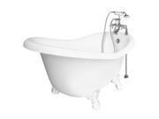 American Bath Factory T020B WH Marilyn Bathtub Faucet White