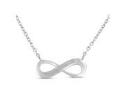 SuperJeweler Sterling Silver Infinity Necklace 18 in.