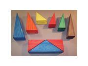 THE PUZZLE MAN TOYS W 1022 Wooden Educational Building Blocks New Triangle Blocks 2 Sets of 7