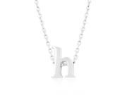 Icon Bijoux P11409R V00 H Silvertone Initial H Pendant