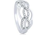 Doma Jewellery SSRZ6858 Sterling Silver Ring With Micro Set CZ Size 8