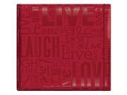 Gloss Post Bound Scrapbook 12 X12 Live Love Laugh Red