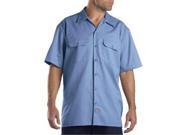 Dickies 1574GB L Mens Short Sleeve Work Shirt Gulf Blue Large