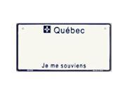 Smart Blonde BP 129 Quebec State Background Novelty Bicycle License Plate