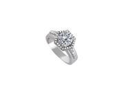 Fine Jewelry Vault UBNR83876W14CZ CZ Ring in 14K White Gold Perfect Gift at Stunning Design
