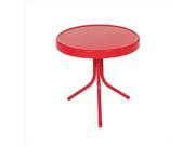 NorthLight 20 in. Vibrant Red Retro Metal Tulip Outdoor Side Table