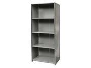 Hallowell F5720 12HG Hallowell Hi Tech Free Standing Shelving 48 in. W x 12 in. D x 87 in. H 725 Hallowell Gray 5 Adjustable Shelves Stand Alone Unit Closed Sty