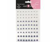 Want2Scrap Self Adhesive Pearls 72 Pkg Steel Blue