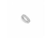 Fine Jewelry Vault UBAGSQ500CZ16035 Five CT Eternity Band Princess Cut AAA CZ Eternity Band on 925 Sterling Silver