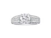 SuperJeweler RLB2300 18W H I I1 z4 Hansa 3.33Ct Diamond Round Engagement Ring In 18K White Gold H I Si2 I1 Size 4