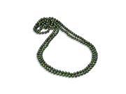 Fine Jewelry Vault UBNKBK7044FWGR 8.5MM Round Green Freshwater Cultured Pearl Strand Necklace 80 in.